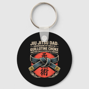 Jiu Jitsu Dad Father Retro Vintage Jiu Jitsu Dad Key Ring
