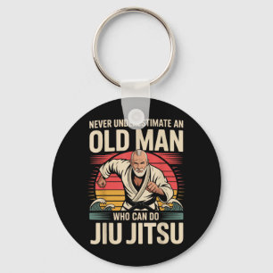 Jiu Jitsu Dad Father Retro Vintage Underestimate Key Ring