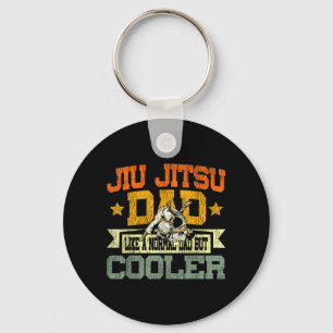 Jiu Jitsu Dad Father Vintage Retro Jiu Jitsu Dad Key Ring