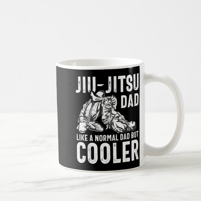 Jiu Jitsu Dad Like A Normal Dad But Cooler Funny Coffee Mug (Right)