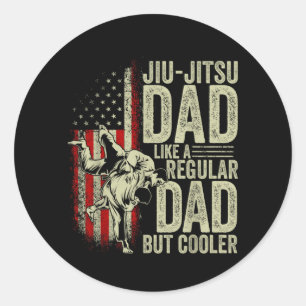 Jiu Jitsu Dad Like A Regular Dad But Cooler Classic Round Sticker