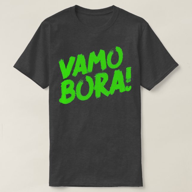 Jiu Jitsu Design Vamo Bora Green Light Martial Art T-Shirt (Design Front)