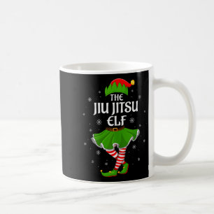 Jiu Jitsu Elf Christmas Family Girls Women Elf Squ Coffee Mug