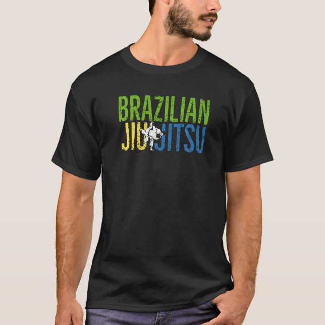 Jiu Jitsu Fighter  Brazilian Jiu Jitsu Tactical Hu T-Shirt (Front)