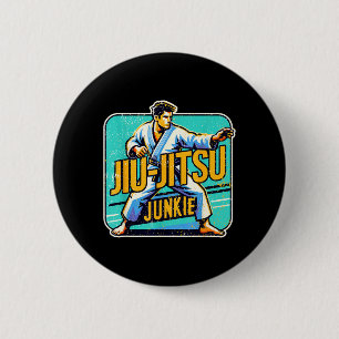 Jiu-Jitsu Fighter Jujutsu Ju-Jitsu BJJ Brazilian 6 Cm Round Badge