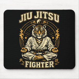 Jiu Jitsu Fighter Tiger Brazilian Martial Arts BJJ Mouse Pad