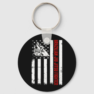 Jiu Jitsu fighting - Brazilian Jiu Jitsu Fighter Key Ring