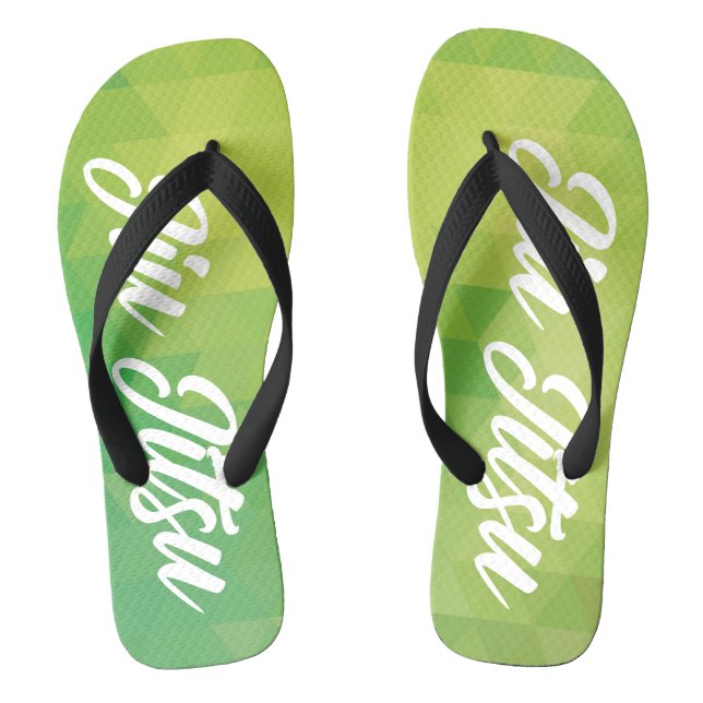 Jiu Jitsu Flip Flop - Green (Footbed)