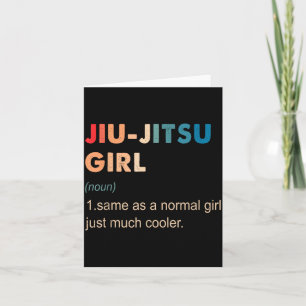 Jiu-Jitsu Girl Definition Funny Jiu-Jitsu Gift for Card