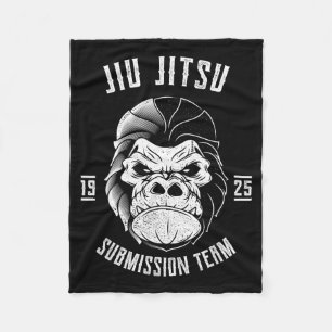 Jiu Jitsu Gorilla Brazilian Jiu Jitsu Grappling Fleece Blanket