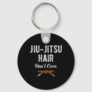Jiu Jitsu Hair Don't Care Judo Karate Boxing Kickb Key Ring