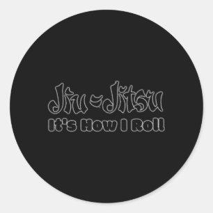 Jiu Jitsu How Roll BJJ Grappling MMA Coach Gift Classic Round Sticker