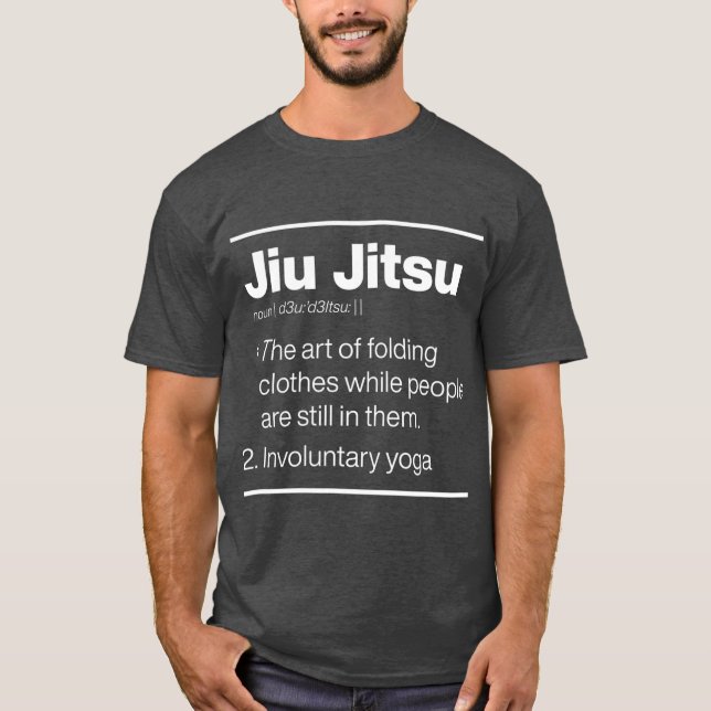 Jiu Jitsu Involuntary Yoga Dictionary Definition T-Shirt (Front)