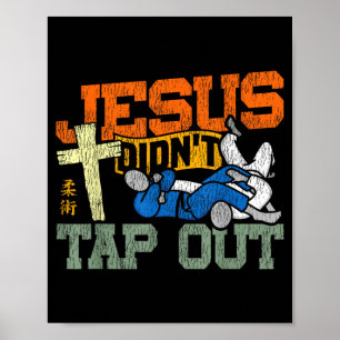 Jiu Jitsu Jesus Faith Christian Vintage Retro Poster