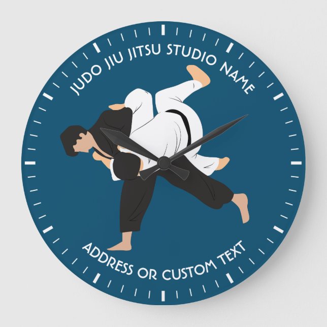 Jiu Jitsu Judo Martial Arts Studio Clock (Front)