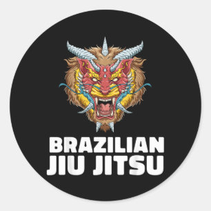 Jiu Jitsu Lion Brazilian Jiu Jitsu MMA Grappling Classic Round Sticker