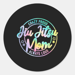 Jiu Jitsu Mama Brazilian Martial Art Mum Family Classic Round Sticker