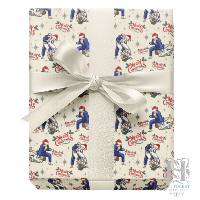 Jiu Jitsu Merry Christmas Gift Wrapping Paper (Creator Uploaded)
