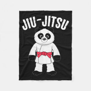 Jiu-Jitsu Panda Cute Martial Arts Animal Training Fleece Blanket