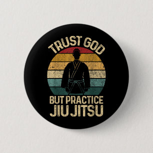 Jiu Jitsu Retro Brazilian BJJ Jujitsu MMA 6 Cm Round Badge
