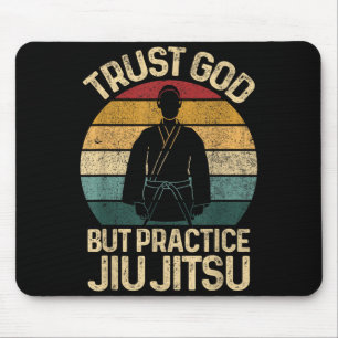 Jiu Jitsu Retro Brazilian BJJ Jujitsu MMA Mouse Pad