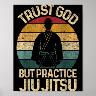 Jiu Jitsu Retro Brazilian BJJ Jujitsu MMA Poster