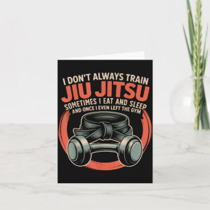 Jiu Jitsu Retro Vintage I DonT Train Jiu Jitsu Card