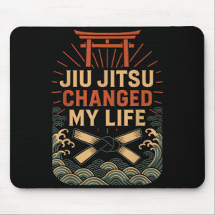 Jiu Jitsu Retro Vintage Jiu Jitsu Changed My Life Mouse Pad