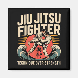 Jiu Jitsu Retro Vintage Jiu Jitsu Fighter Magnet