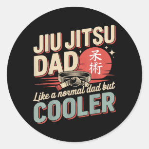 Jiu Jitsu Retro Vintage Jiu Jitsu is My Superwer Classic Round Sticker