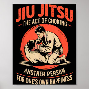 Jiu Jitsu Retro Vintage Jiu Jitsu The Act of Poster