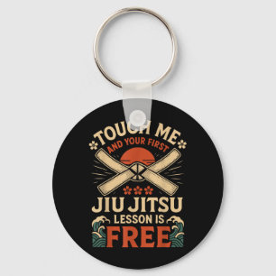 Jiu Jitsu Retro Vintage Touch and First Jiu Jitsu Key Ring