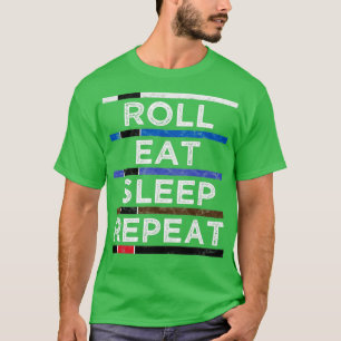 Jiu Jitsu Roll Eat Sleep Repeat Triblend T-Shirt