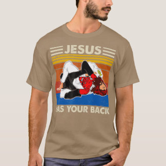 Jiu Jitsu s Jesus Has Your Back MMA Brazilian T-Shirt
