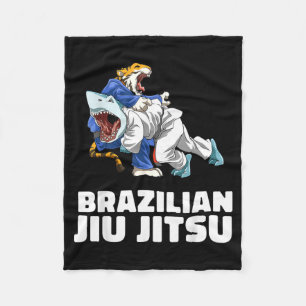 Jiu Jitsu Shark Brazilian Jiu Jitsu MMA Grappling Fleece Blanket