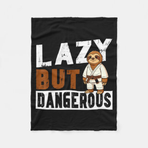 Jiu Jitsu Sloth Lazy But Dangerous Fleece Blanket
