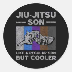 Jiu-Jitsu Son Vintage BJJ Brazilian Jiu Jitsu Classic Round Sticker