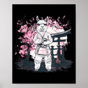 Jiu-Jitsu Taekwondo Kung Fu Alpaca Sakura Judo Poster