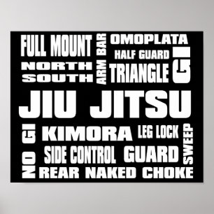Jiu Jitsu Terminology Poster