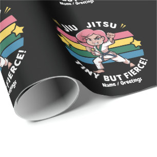 Jiu Jitsu Tiny But Fierce Empower Girls Confidence Wrapping Paper