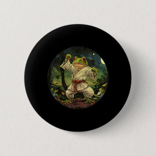 Jiu-Jitsu Toad Kickboxing Forest Taekwondo Frog 6 Cm Round Badge