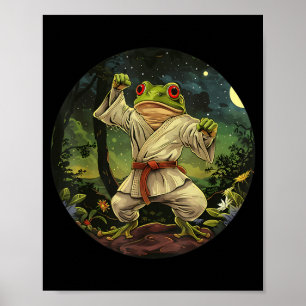 Jiu-Jitsu Toad Kickboxing Forest Taekwondo Frog Poster