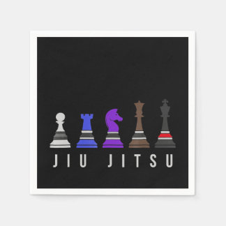 jiu jitsu training   chess, gift  bjj with text. napkin