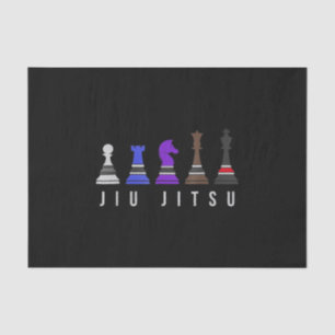 jiu jitsu training   chess, gift  bjj with text. tissue paper