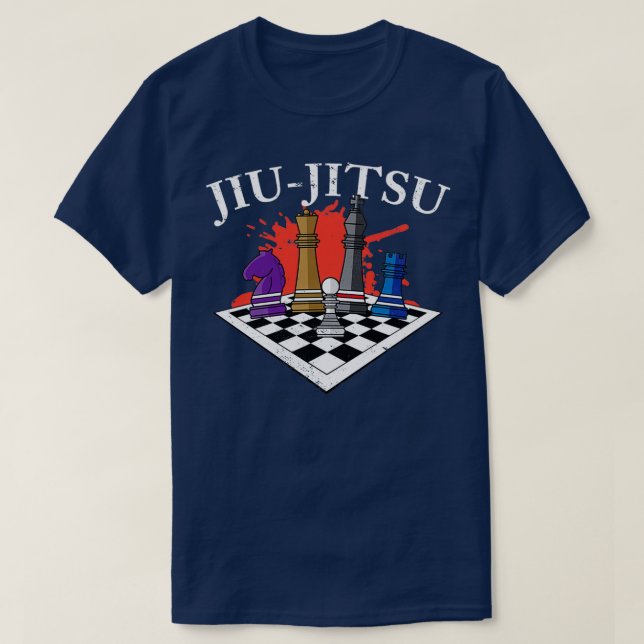 Jiu Jitsu Training Gift for BJJ Chess 1 T-Shirt (Design Front)