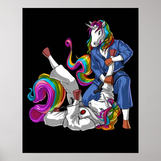 Jiu-Jitsu Unicorns Poster (Front)