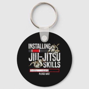 Jiu Jitsu Vintage Installing Jiu-Jitsu Skills Wait Key Ring
