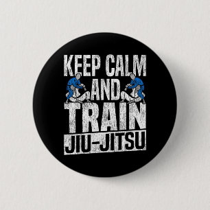 Jiu Jitsu Vintage Keep Calm and Train Jiu-Jitsu 6 Cm Round Badge