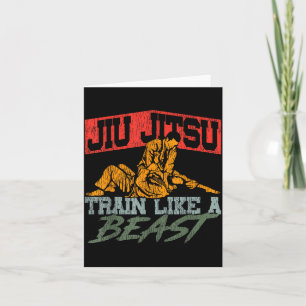 Jiu Jitsu Vintage Retro Jiu Jitsu Train Like A Card