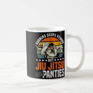 Jiu Jitsu Vintage Retro Running Drops Pounds But Coffee Mug